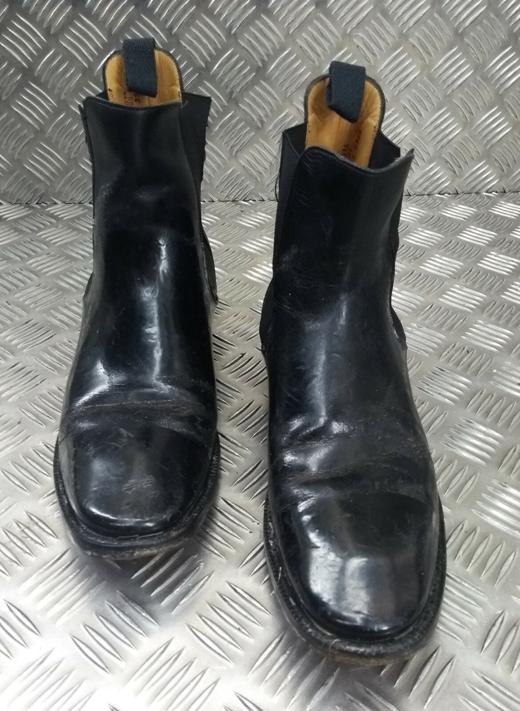 Genuine British Officers Chelsea Boots Black Leather Ceremonial Faulty