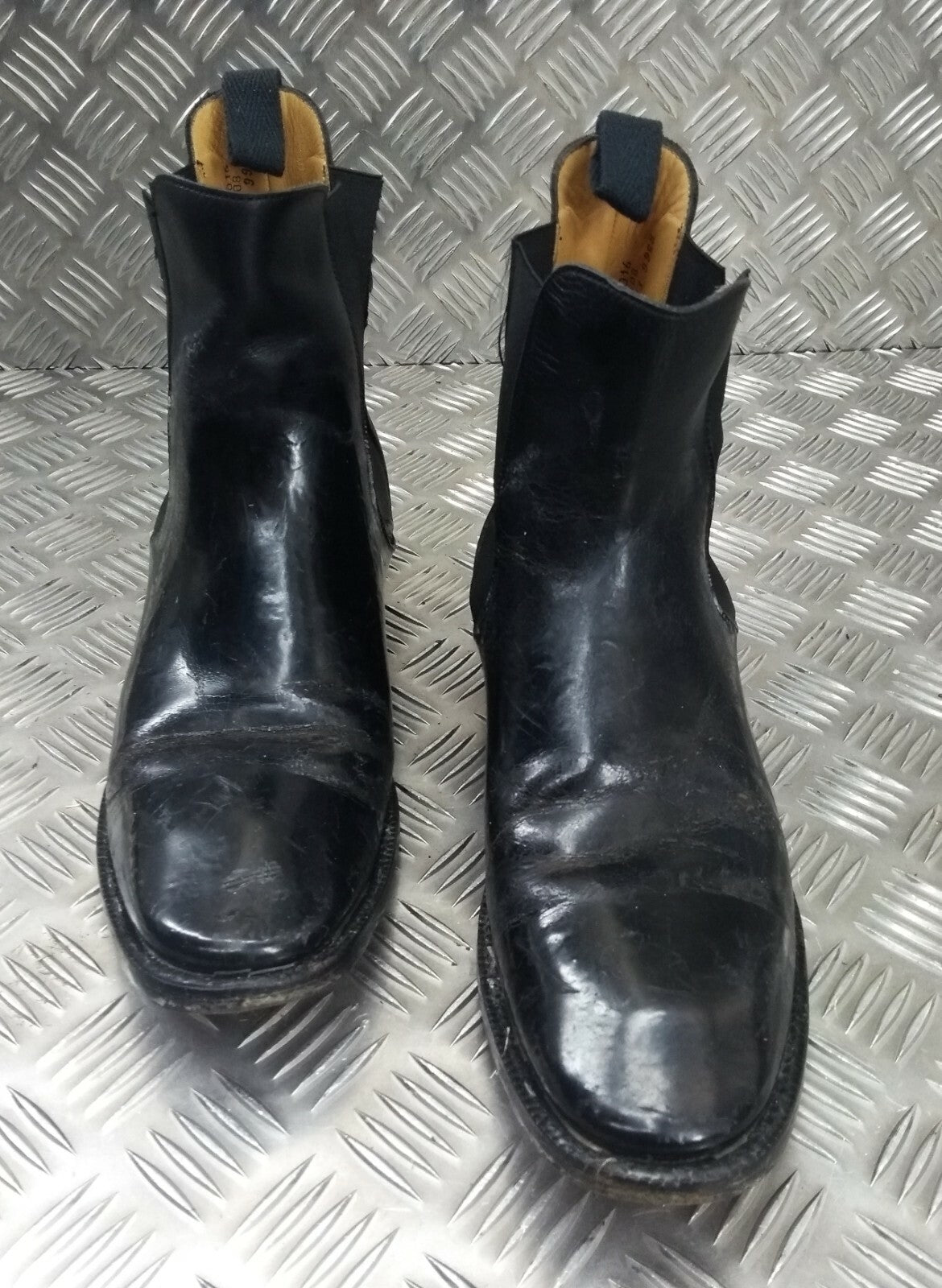 Genuine British Officers Chelsea Boots Black Leather Ceremonial Faulty