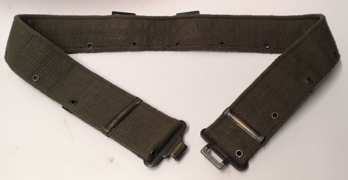Vintage Belt Webbing Load Carry Pistol Canvas Belt Pattern 58 Waist 44"