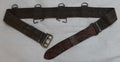 Vintage Belt Webbing Load Carry / Pistol Canvas / Leather WaistBelt Max 44"
