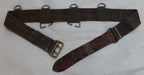 Vintage Belt Webbing Load Carry / Pistol Canvas / Leather WaistBelt Max 44"