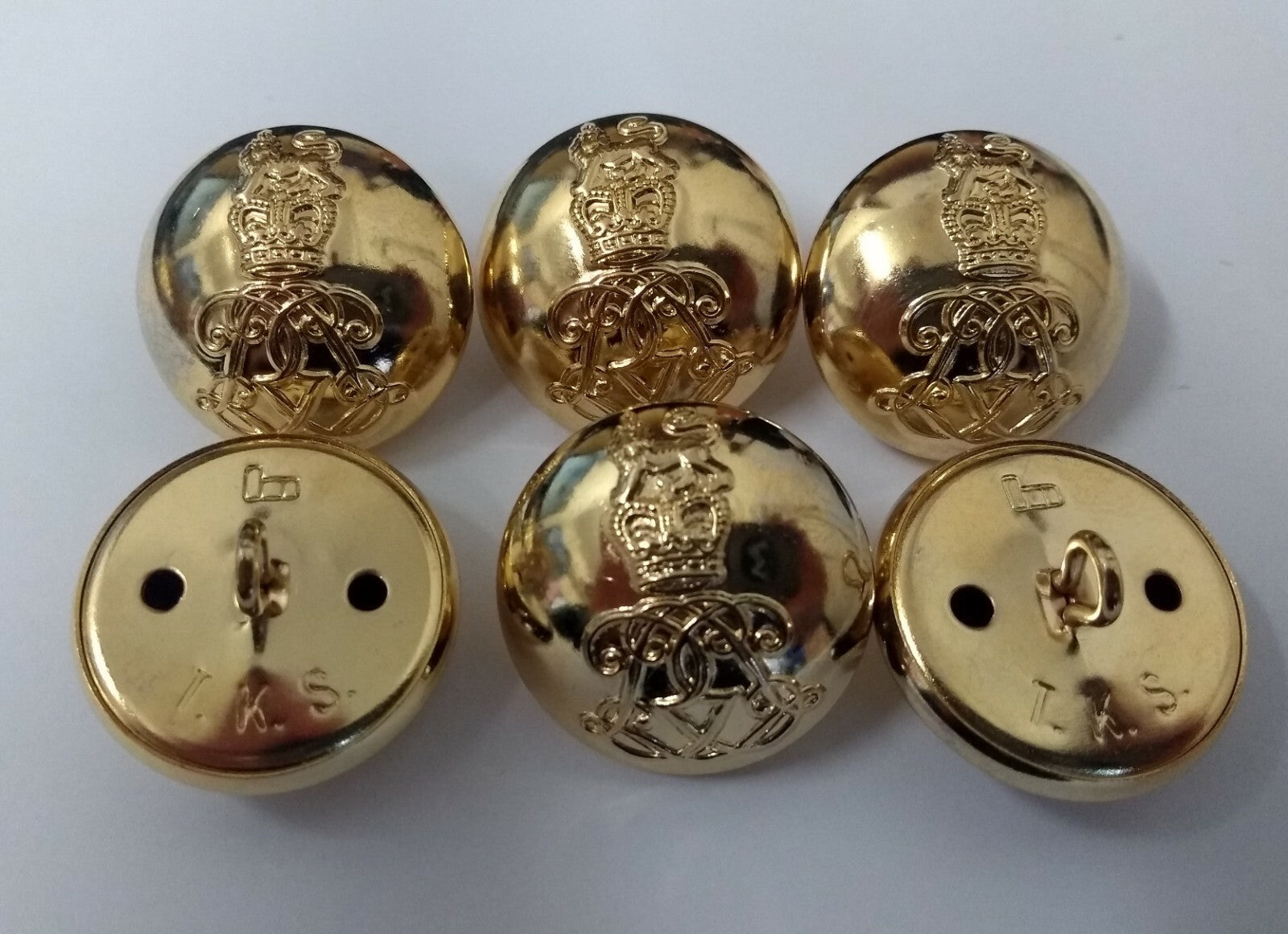 Genuine British Army The Life Guards Regiment Officers Dress Buttons 40L x25