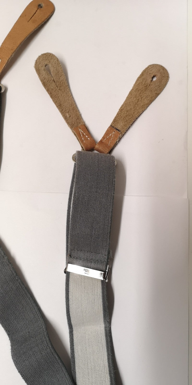 Genuine British Army / RAF Royal Air Force Braces with Leather Buckles. Size 100cms