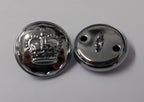 Queens Crown Buttons QC Decorative Edged Hi-Sheen Coat Buttons 38L Loop Back