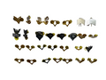 US & Other Metal Badges / Pins / Bars / Chevrons / Ranks x30 Assorted Joblot