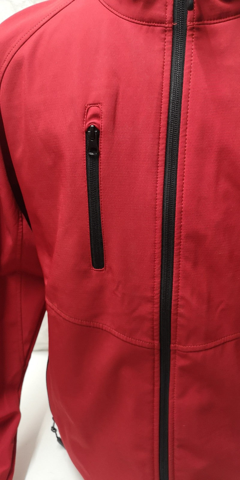 British Army Red Base Layer Soft Shell Jacket with Polish Eagle and Number 7 Insignia Size L