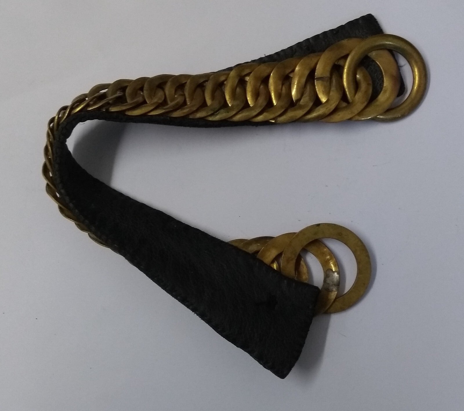 Vintage Bearskin Brass Chin Chain Strap For Royal Guards Busby's & Ceremonial
