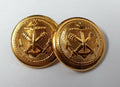 Genuine Naval Artillery Anchor & Cannon Insignia Shank Buttons X2 ASBT225