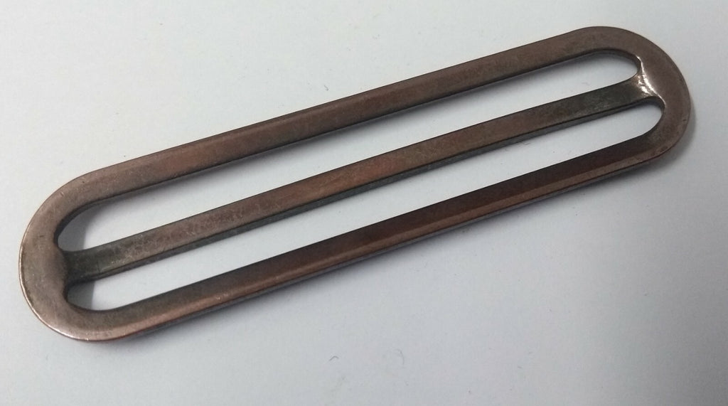3" Bronzed Parade Belt Slider / Keeper Adjuster Quality Metal Construction