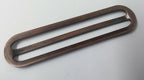 3" Bronzed Parade Belt Slider / Keeper Adjuster Quality Metal Construction