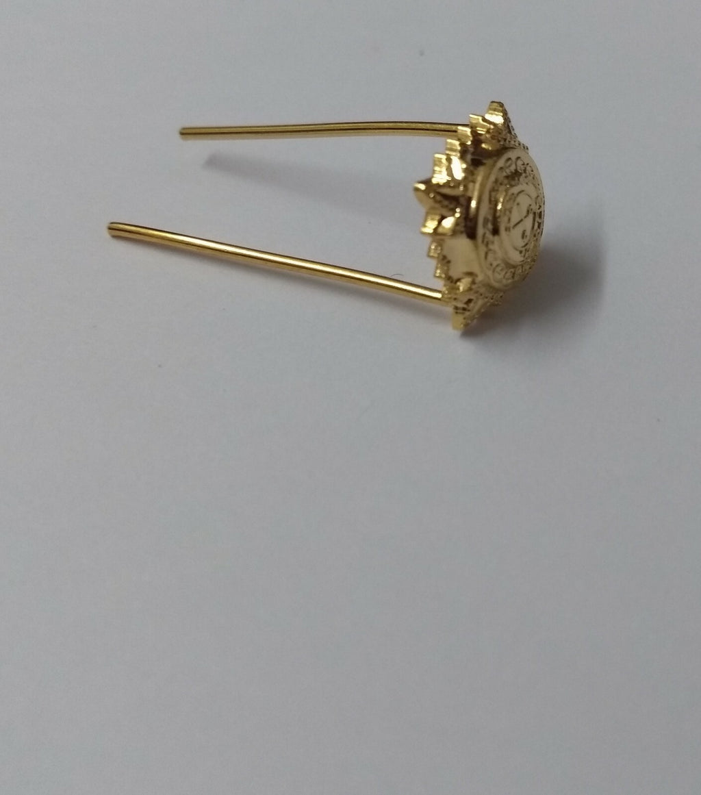 Genuine Issue Gold Coloured Officers 1/2" Rank Pips Stars X1 Pair GIM39