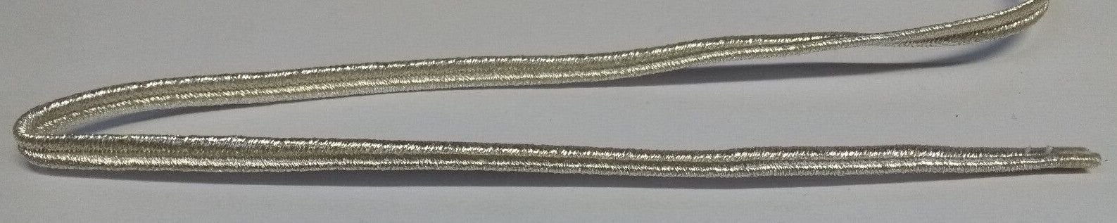 Silver Metallised Polyester Russia Braid 4mm Made by Wyedean - NEW