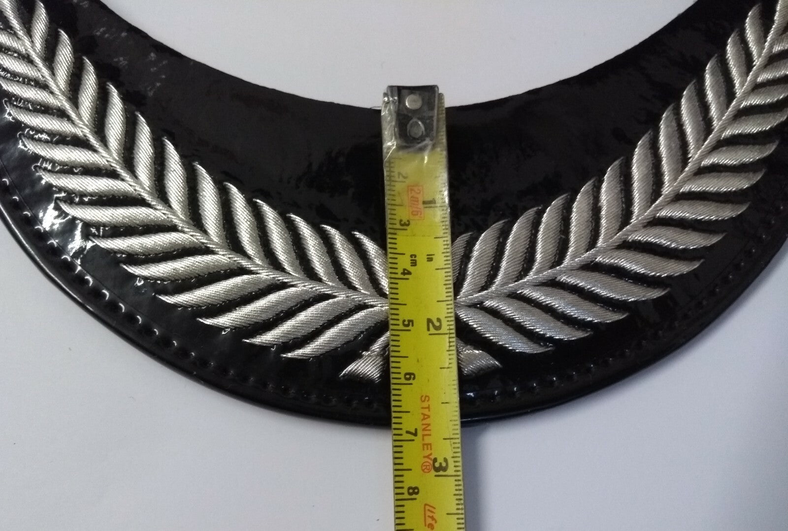 Genuine British Made Senior Officer Silver Leaf Braid Dress Cap Peak NEW