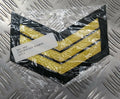Genuine British 3 Chevrons Woman's Issue Patches Gold on Green ASPS270 x2