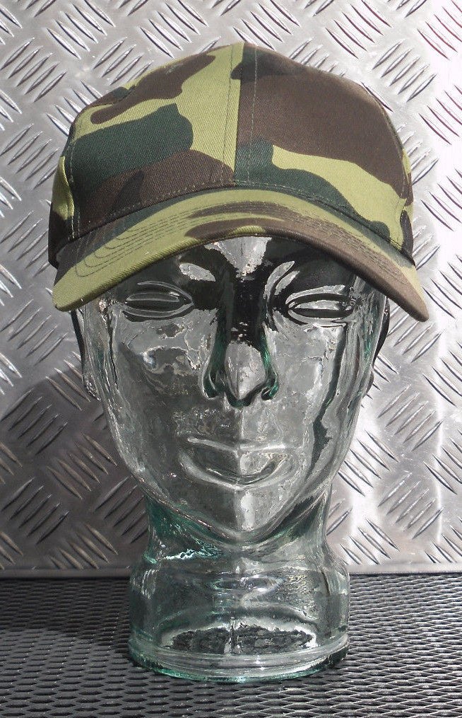 100% Cotton Woodland Camouflage Baseball Hat / Cap - BRAND NEW