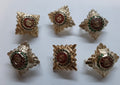 Army Rank Stars British Bath Pips Officer X6 Assorted Batch no Fittings