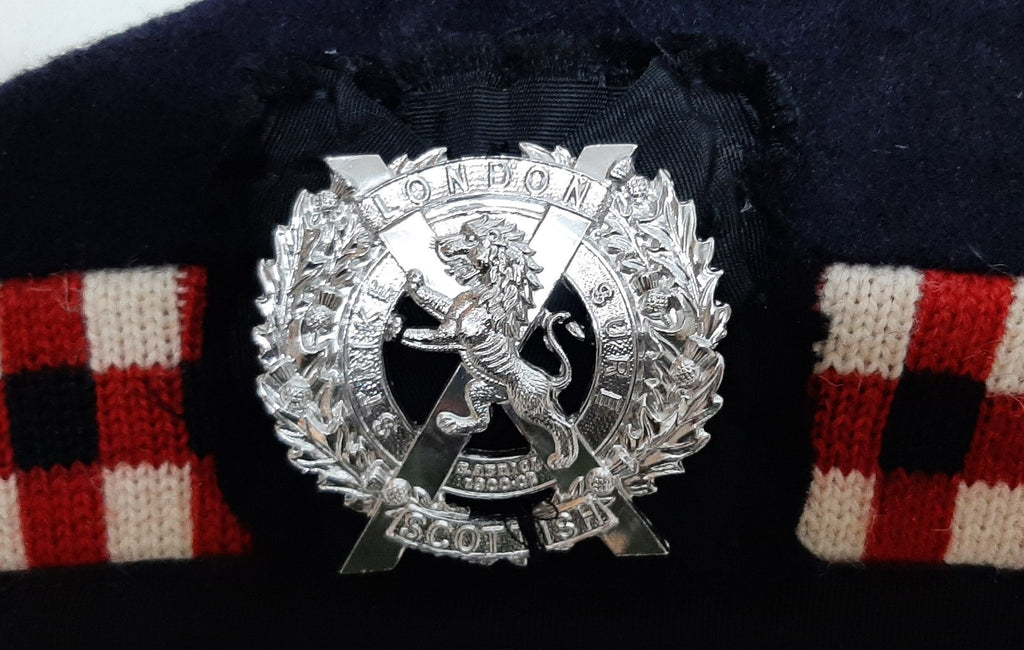 British Army Glengarry With London Scottish Regiment Strike Sure Insignia 56cm