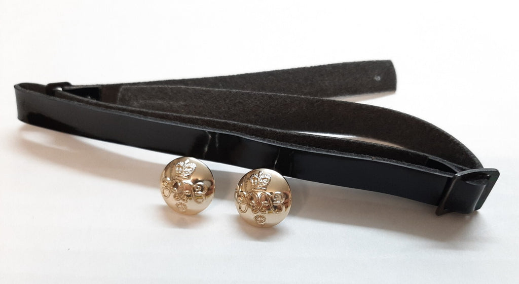 Honourable Artillery Co Chinstrap Set British Army Complete With Buttons & Rings