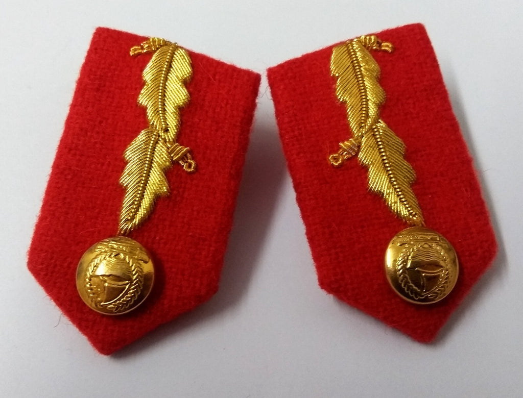 Dubai Gorgets Scarlet Red Melton & Gold Leaf Detail Fancy Dress