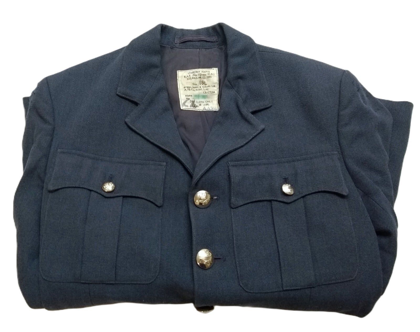 Vintage No1 Jacket Royal Air Force Old Pattern Blue Grey Colour