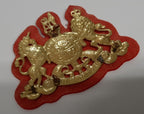 HCav Large Badge Coat of Arms / General Service with Scarlet Felt