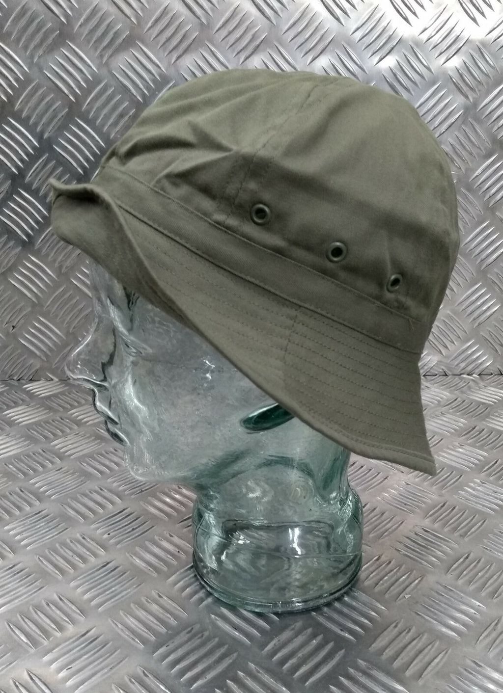 Genuine OD Olive Green Bucket Hat Army Boonie Bush Hat Rave Hat 55cm