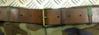 Swedish Army Unique Vintage Brown Leather Trouser Belt - All Sizes Lot1