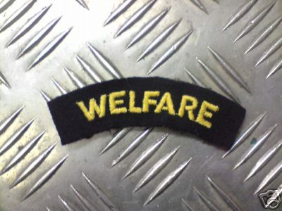 Genuine British Army WWII WELFARE Patches / Badges x 2 - NEW