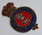 Vintage Queen's Own Hussars Insignia Hand Embroidered British Army Cap Badge