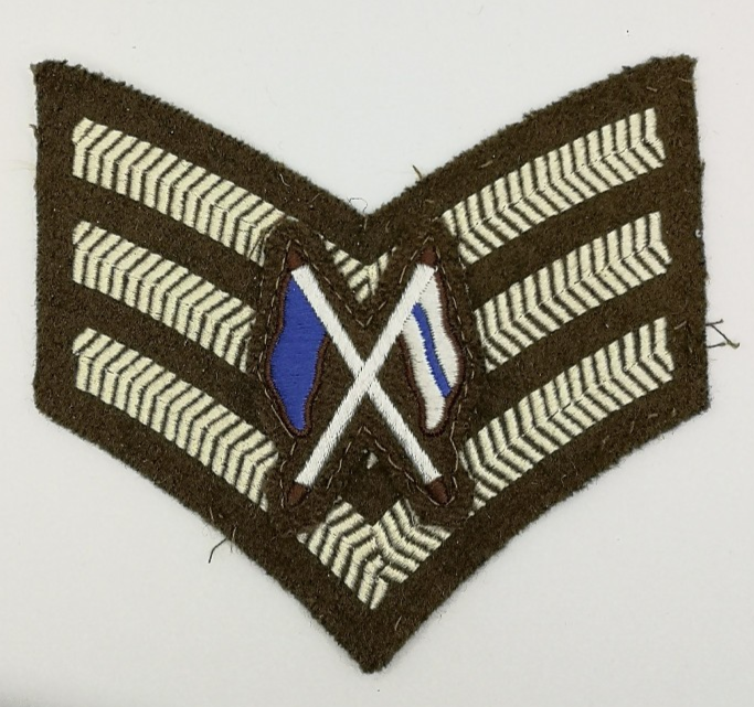 FAD Sergeant Chevron Patch with Signalling / Signaller Instructors No2