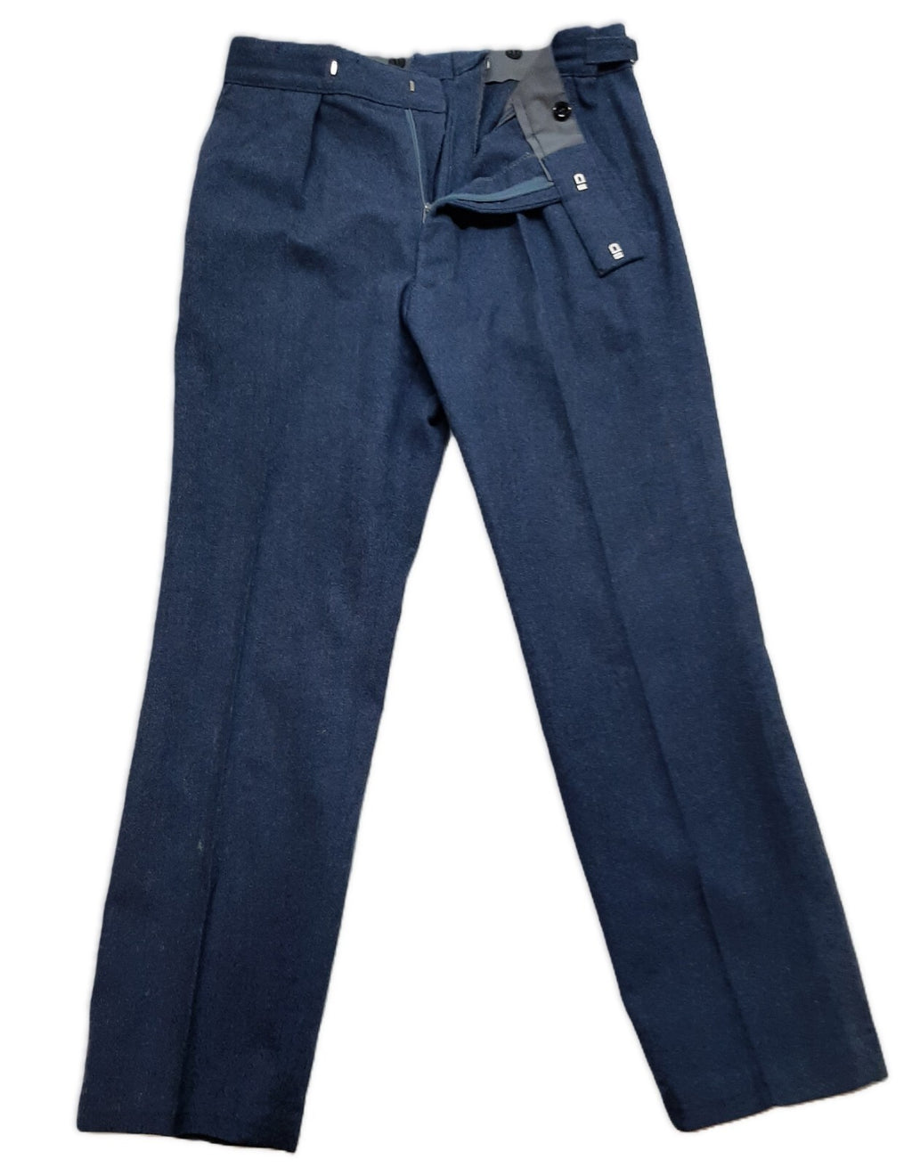 Vintage Trousers RAF Royal Air Force Dress Old Pattern Air Force Blue Grey WO Warrant Officer OFC Officer M A W34"