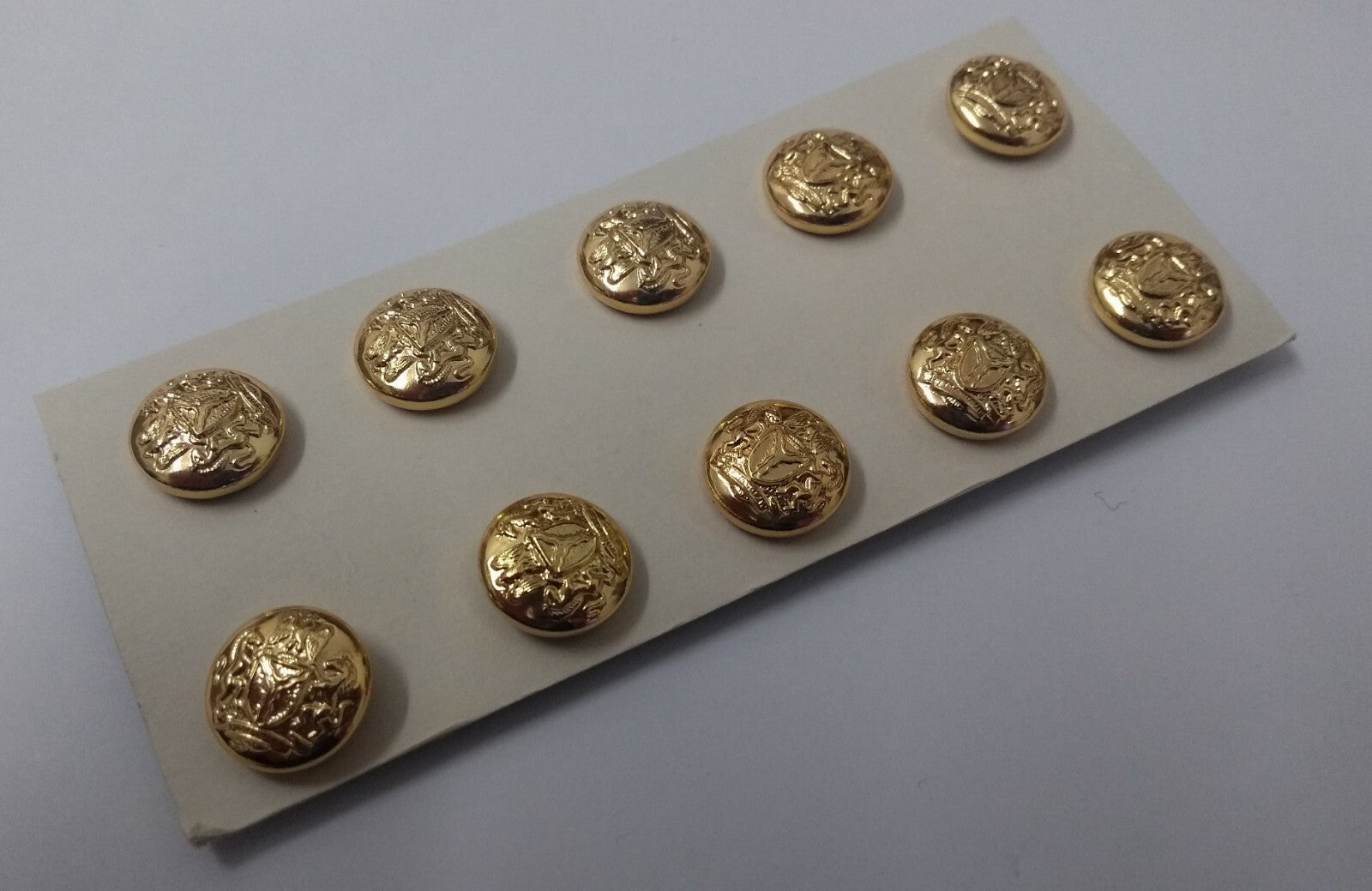 Nigerian Unity and Faith Gold Ring Buttons 13mm x10