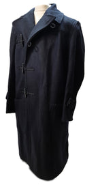 Vintage Duffel Overcoat British Made Naval Wool Coat With Toggle Closure Size 5