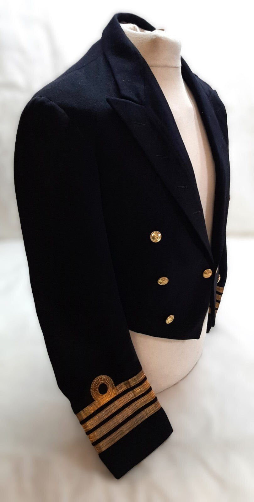 Navy Mess Jacket Cap Rank Curls British Naval 50s Pattern Ofc Dress RN