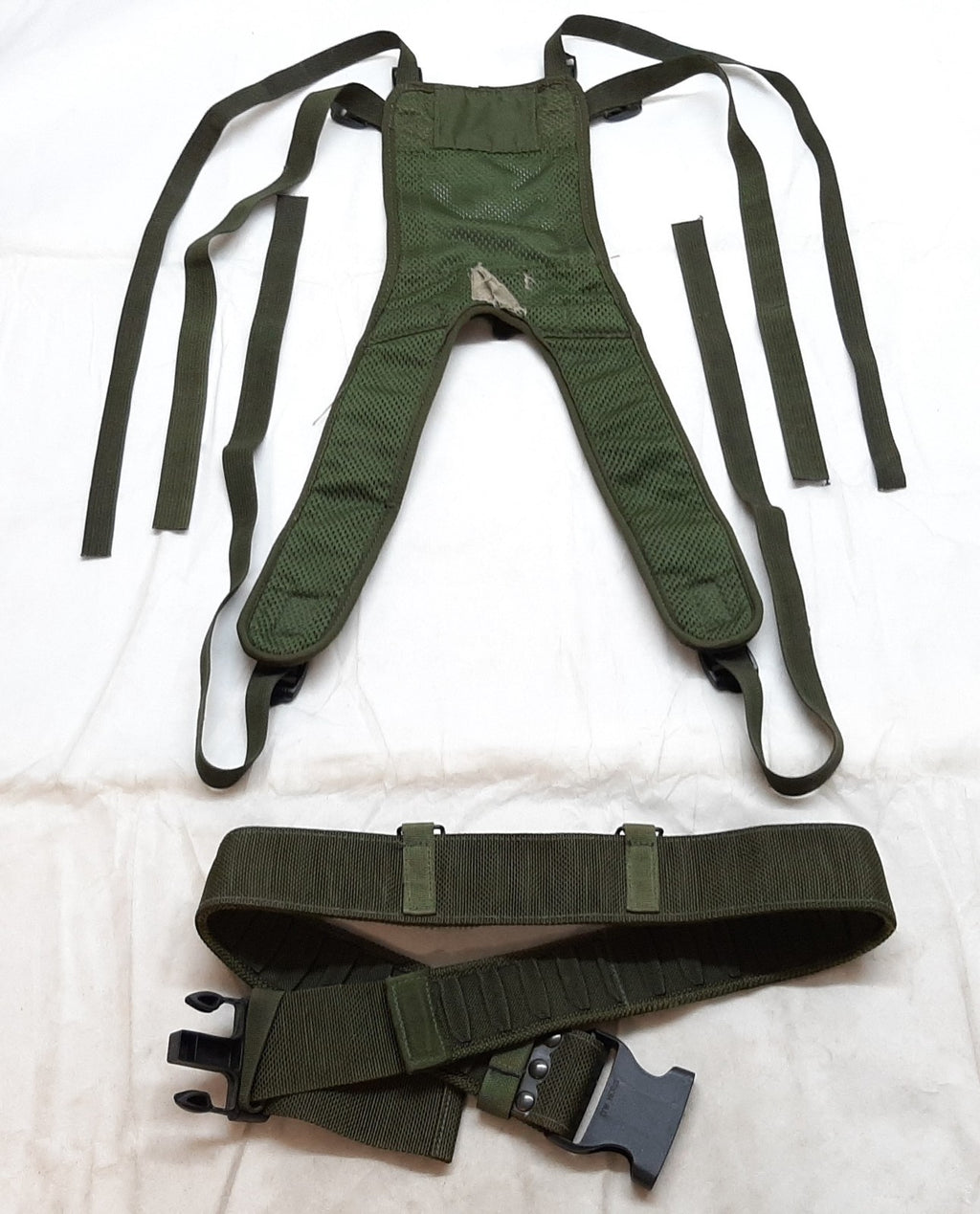 DPM Yoke & OD Green Waist Belt British Army Assault webbing Infrared Reflective