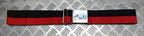 Two Tone Stable Belt Red & Black 62mm With Chrome Plate Buckle No 44"