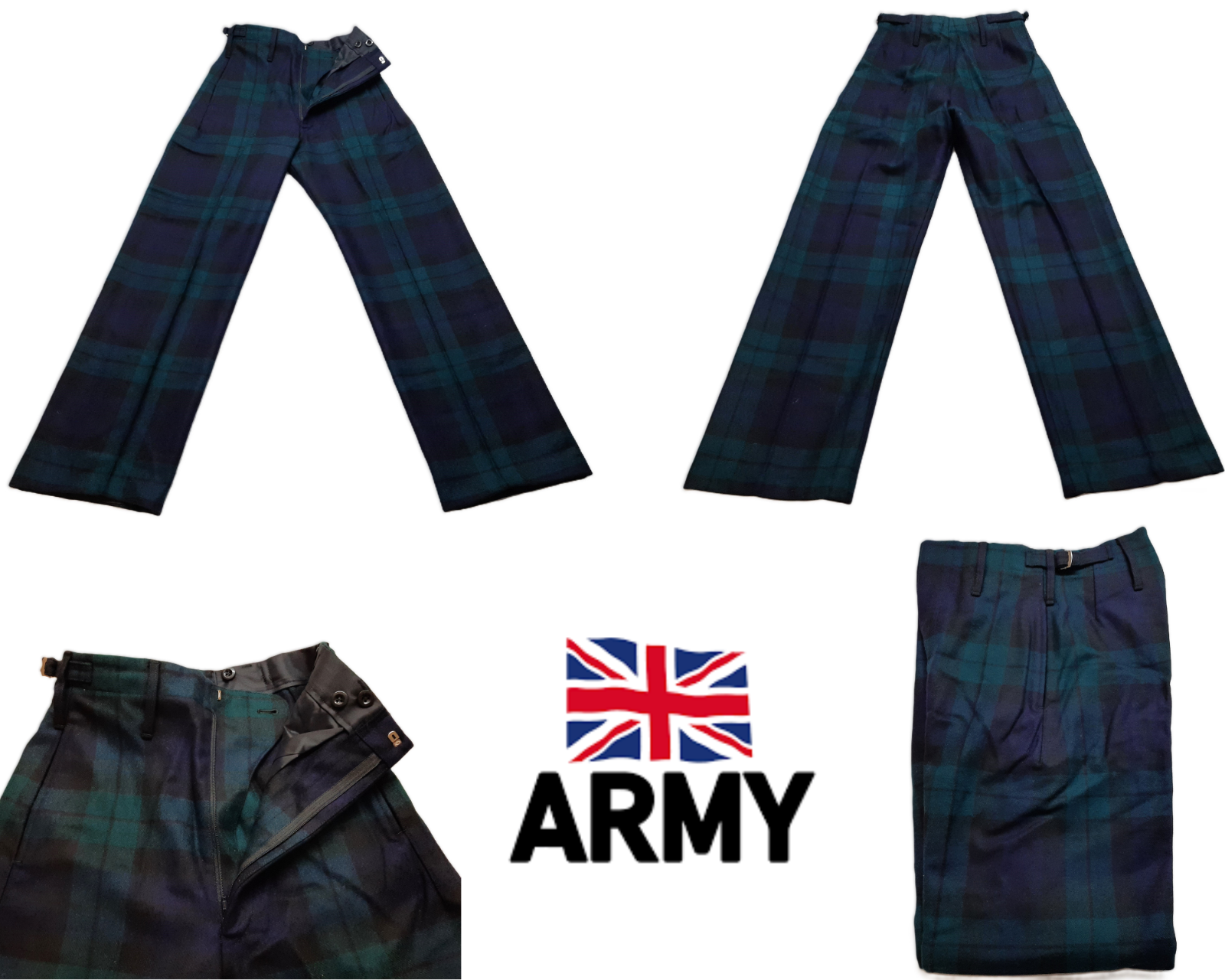 British Army Trews Scottish Regimental Dress Trousers No 1A Old Pattern Tartan