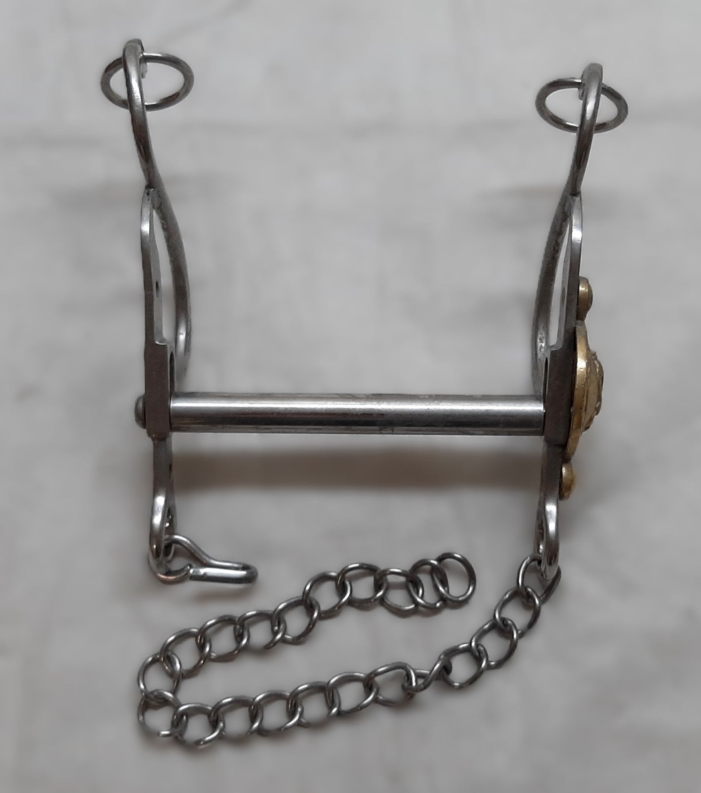 H Cav Horse Bit British Army Issue The Life Guards Chrome Mouthpiece & Insignia