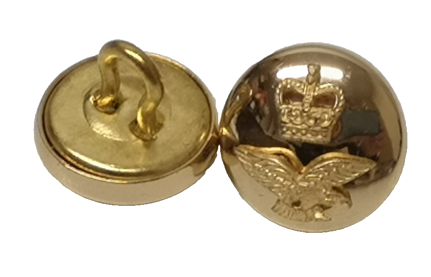 RAF Royal Air Force Buttons Mounted 22L Mess Dress Type 1 Pair - NEW