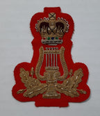 Lyre and Crown No1 and Ceremonial Dress British Army Red Embroidered Arm Patch