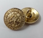 Genuine Vintage Irish Guards Shamrock insignia X20 Open Back Button 16mm ASBT138