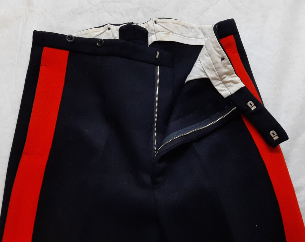 No1 Trousers Army British Heavy Wool 1 3/4" Red Stripe Blues Waist 37"