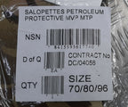 MTP Salopettes MVP Waterproof Petroleum Protective Trousers Genuine British NEW