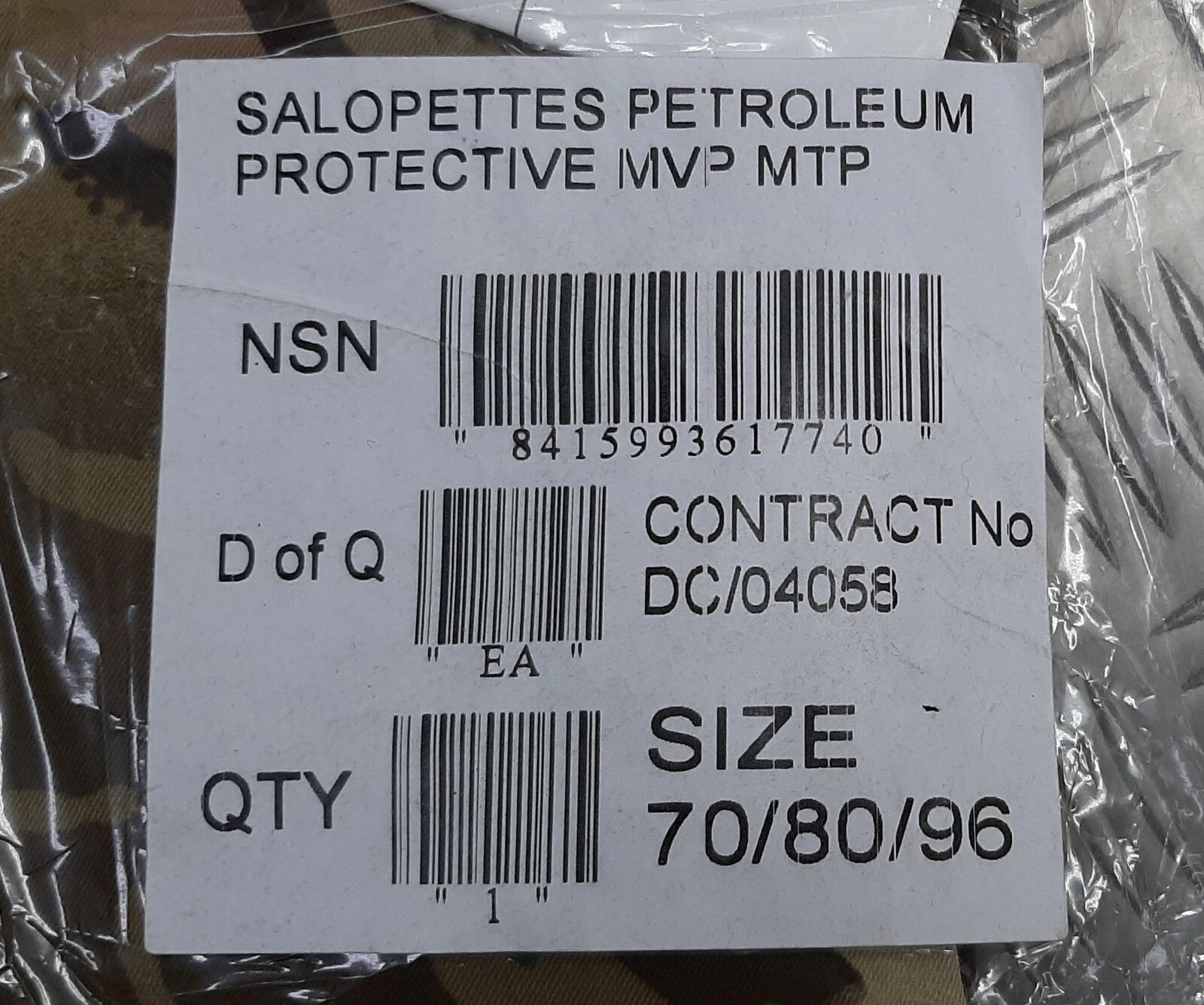 MTP Salopettes MVP Waterproof Petroleum Protective Trousers Genuine British NEW