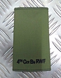 Genuine British OD 4th CDT BN RWF Rank Slide / Epaulette- Brand NEW