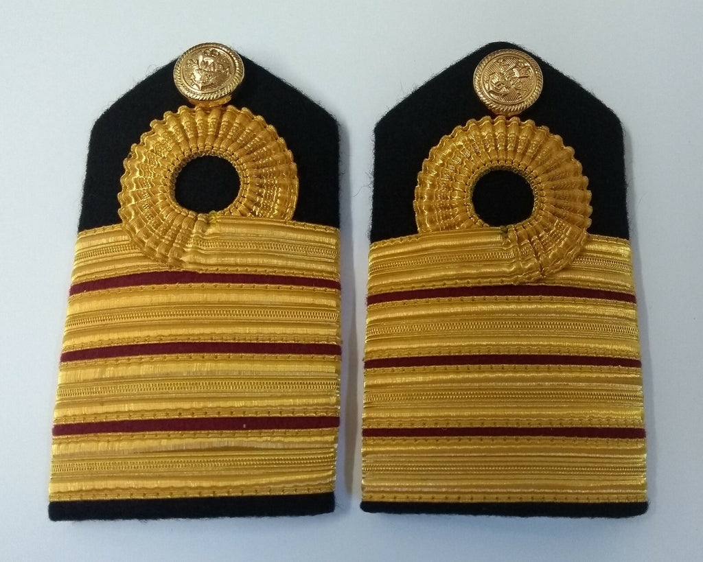 Genuine Canadian Naval Female Gold Wire Rank Shoulder Boards Epaulettes LFS13