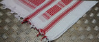 100% Cotton Shemagh / Arab Scarf / Pashmina / Wrap / Sarong. Red & White - NEW
