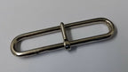 Nickel Plated Parade Belt Prong Slider Adjuster 2 5/8"