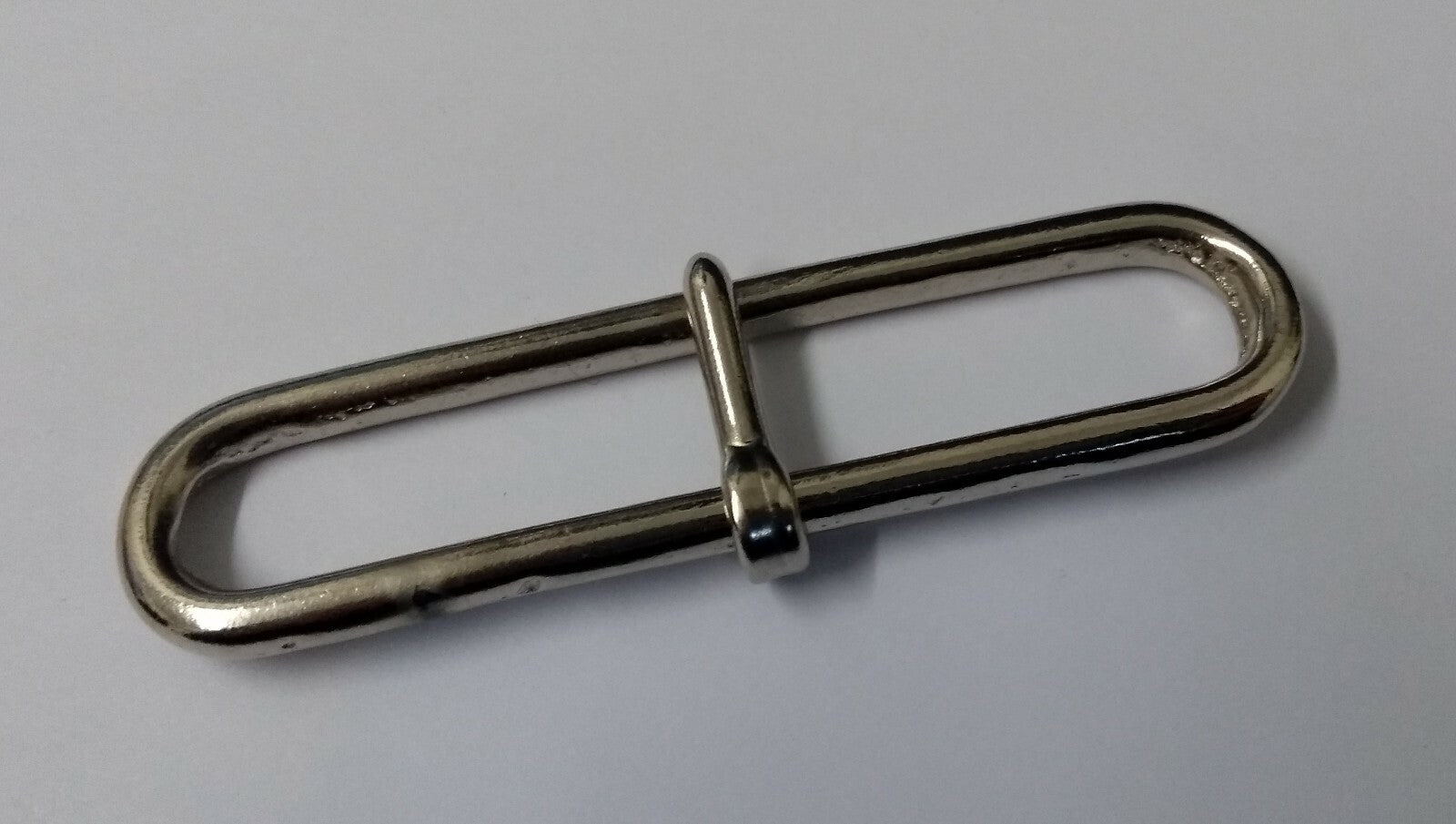 Nickel Plated Parade Belt Prong Slider Adjuster 2 5/8"