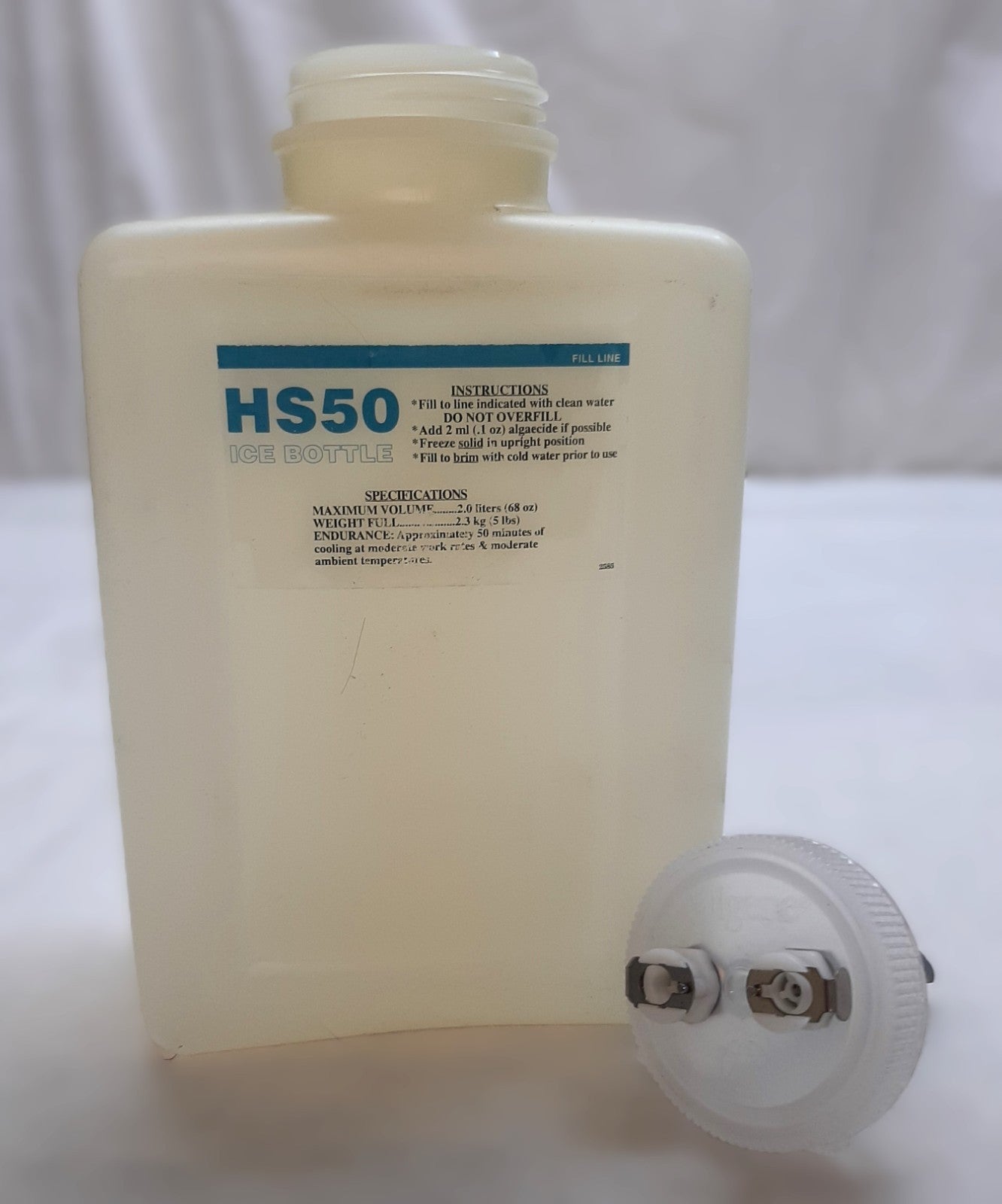 HS50 Ice Bottle for Personal Body Cooling Systems Dual Valve 2.0 Liters (68 oz)